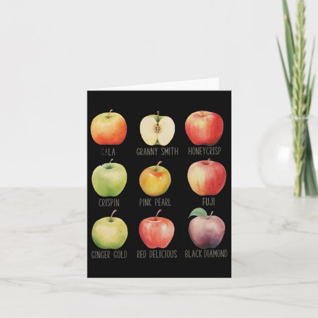 Fall Apple Picking Apple Orchard Boho Farm Fesh To Card (Front)