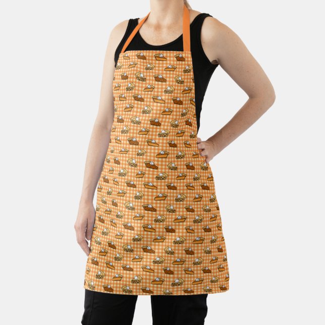 Fall Apple Pumpkin and Pecan Pie Pattern Apron (Insitu)