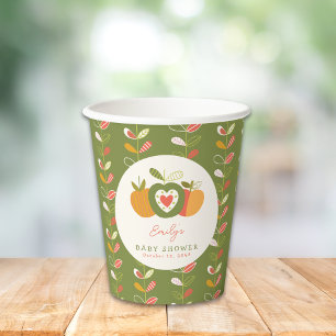  Fall Apple Theme Baby Shower Gender Neutral  Paper Cups