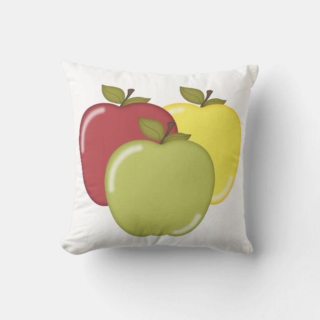 Fall Apples Throw Pillow (Front)