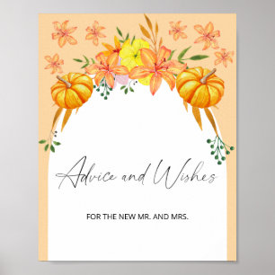 Fall arch - advice and wishes for Newlyweds Poster