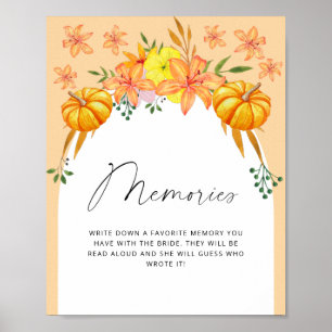 Fall arch - memories with the bride poster