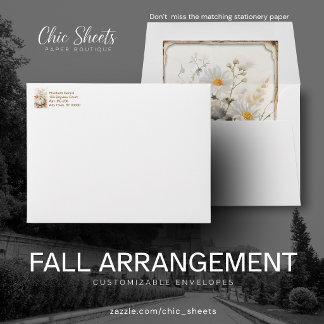 Fall Arrangement Customizable Envelopes