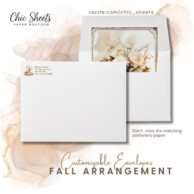 Fall Arrangement Customizable Envelopes (Creator Uploaded)
