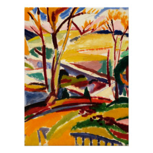 Fall Art Abstract Pictorialism Cubism Poster