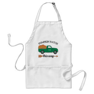 Fall Art Pumpkin Patch Old Vintage Farm Truck Art Standard Apron