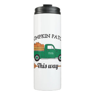 Fall Art Pumpkin Patch Old Vintage Farm Truck Art Thermal Tumbler
