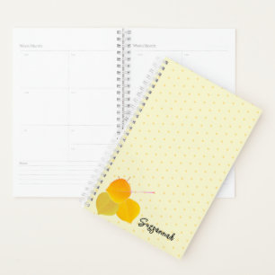 Fall Aspen Cluster on Orange Polka Dot Pattern Planner