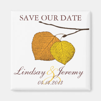 Fall Aspen Pair Save the Date Magnet