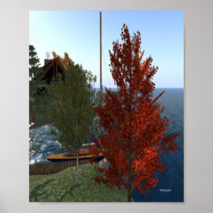 Fall at horseshoe poster