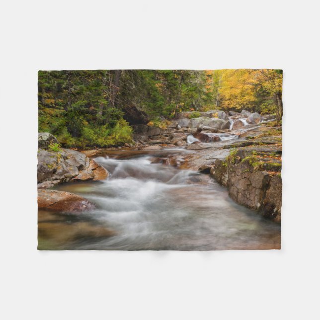 Fall at Jefferson Brook, New Hampshire Fleece Blanket (Front (Horizontal))