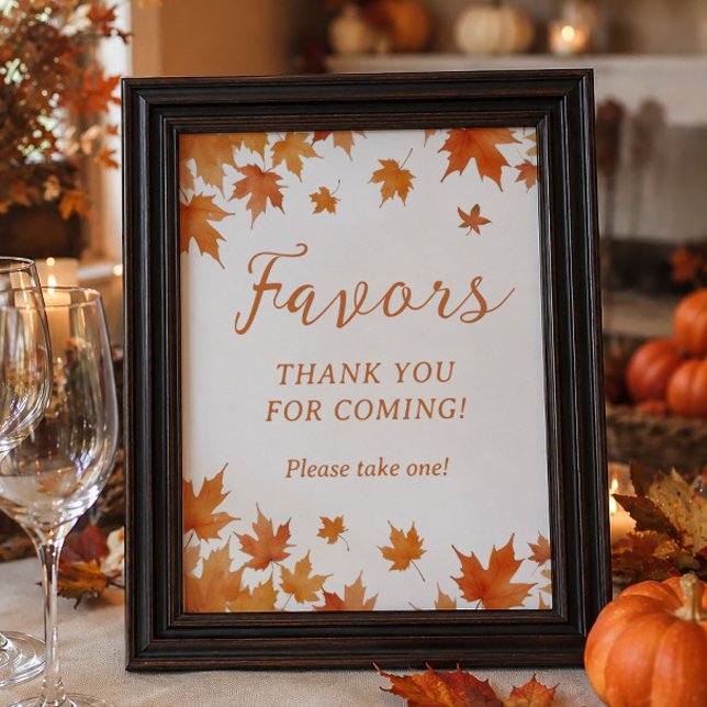 Fall Autumn Baby Shower Favour Poster (Creator Uploaded)