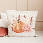 Fall Autumn Boho Watercolor Pumpkin Throw Pillow<br><div class="desc">Are you looking for fall home decor? Check out this Fall Autumn Boho Watercolor Pumpkin Throw Pillow. It features beautiful watercolor pumpkins and boho floral.</div>