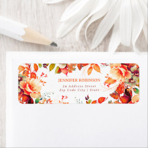 Fall Autumn Chic Watercolor Floral Birthday Party