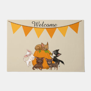 Fall Autumn Chihuahua Door Mat