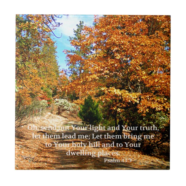 Fall Autumn Christian Scripture Bible Verse Tile (Front)