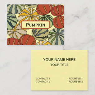 Fall Autumn Colourful Pumpkins Business Card