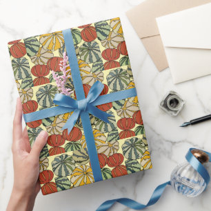 Fall Autumn Colourful Pumpkins Wrapping Paper