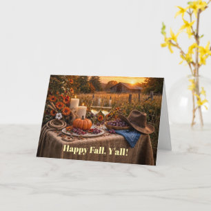 Fall Autumn Country Western Barn Country Card