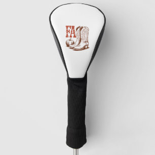 Fall Autumn Cowgirl Pumpkin Golf Head Cover