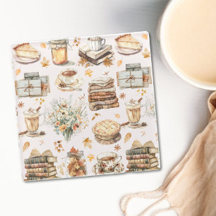 Fall Autumn Favourite Essential Aesthetic Pattern Glass Coaster
