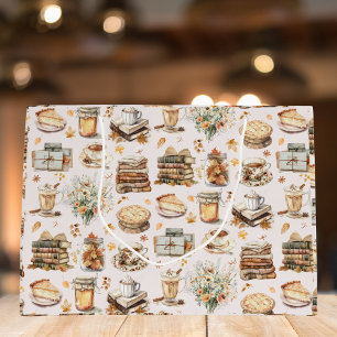 Fall Autumn Favourite Essential Aesthetic Pattern Large Gift Bag