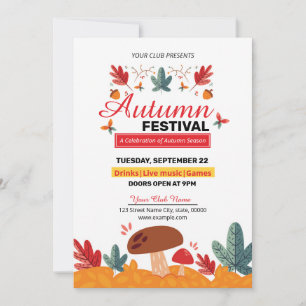 Fall / Autumn Festival Flyer Invitation