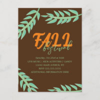 Fall Autumn Festival Greenery Flyer Invitation