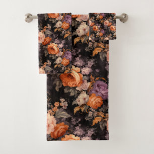 Fall Autumn Floral Bath Towel Set