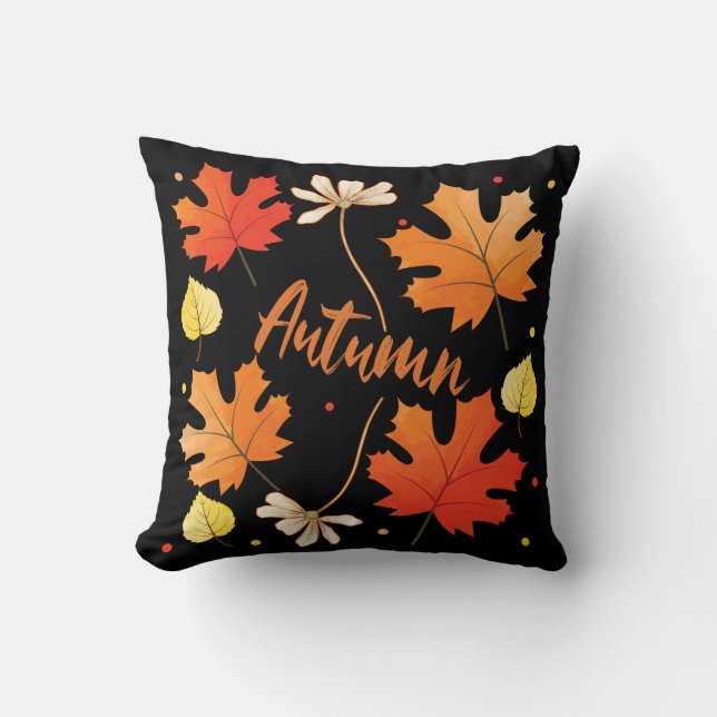 Fall Autumn Foliage Fall Leaves Throw Pillow (Front)