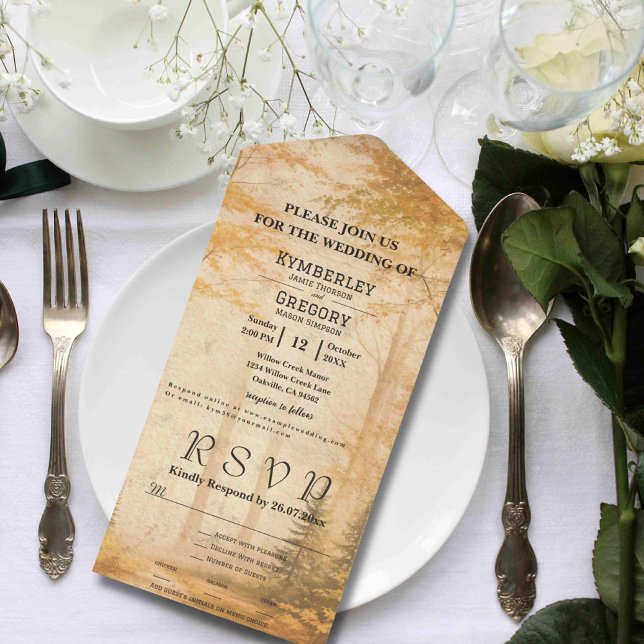 Fall Autumn Forest Trees Nature Email Website All In One Invitation (Creator Uploaded)