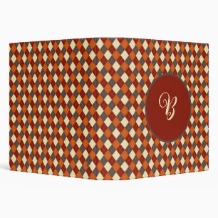Fall/Autumn Gingham pattern Binder