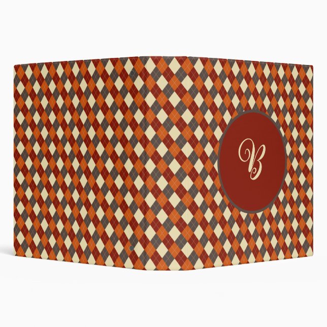 Fall/Autumn Gingham pattern  Binder (Background)