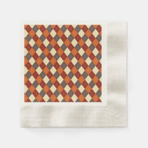 Fall/Autumn Gingham pattern  Napkin