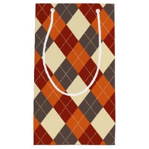 Fall/Autumn Gingham pattern Small Gift Bag
