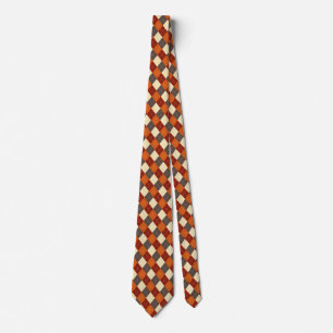 Fall/Autumn Gingham pattern Tie