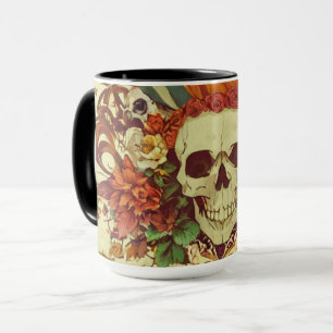 Fall/Autumn/Halloween/pumpkin/skeleton Mug