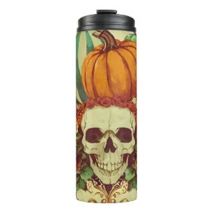 Fall/Autumn/Halloween/pumpkin/skeleton Thermal Tumbler