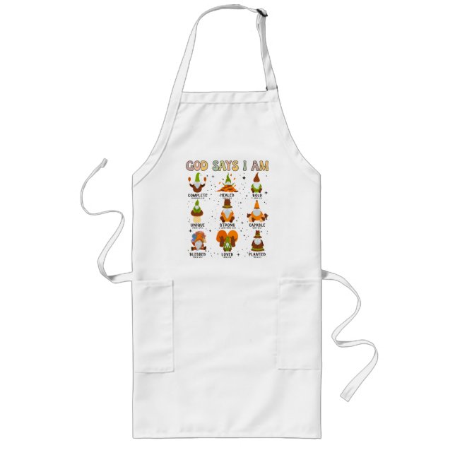 fall autumn harvest Thanksgiving season leaf falli Long Apron (Front)