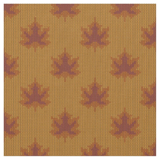 Fall Autumn Leaf Pattern Fabric (Close Up)