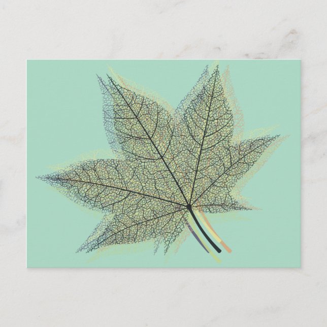 Fall Autumn Leaf Postcard (Front)