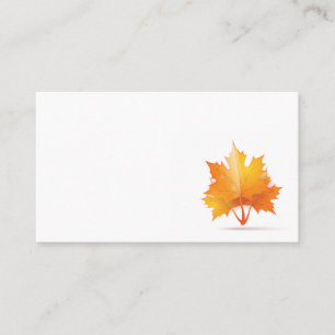 Fall Autumn Leaf   Thanksgiving Theme Place Card
