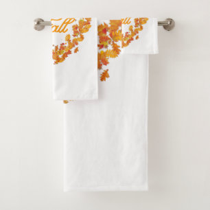 Fall Autumn Leaves    Bath Towel Set