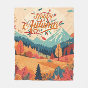 Fall/Autumn/leaves/colourful Fleece Blanket