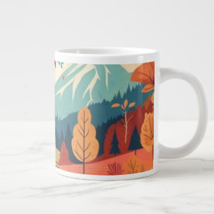 Fall/Autumn/leaves/colourful Large Coffee Mug