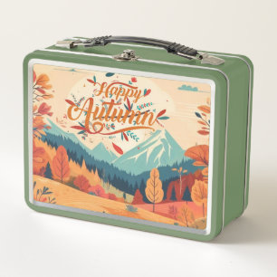 Fall/Autumn/leaves/colourful Metal Lunch Box