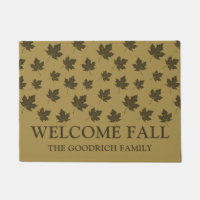 Fall Autumn Leaves Pattern. Brown Personalized