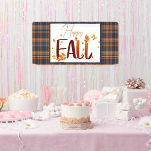 Fall/autumn/leaves/plaid Banner