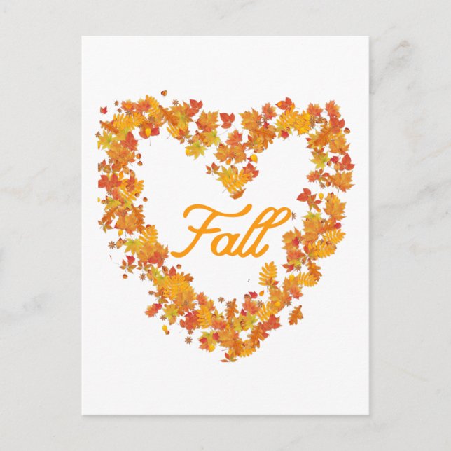 Fall Autumn Leaves      Postcard (Front)