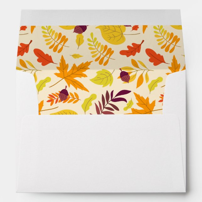 Fall Autumn Leaves Return Address Envelopes (Back (Bottom))